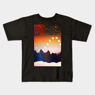 City Moon Phases Kids T-Shirt